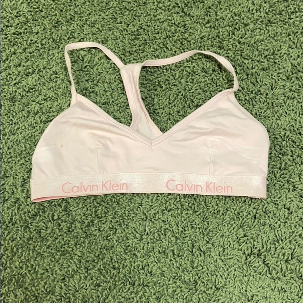 Pink Calvin Klein bra